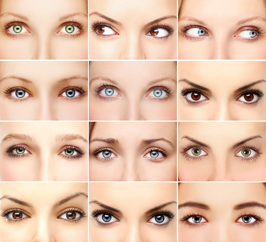 Przykłady użycia kolorowych soczewek kontaktowych na oczach kobiety